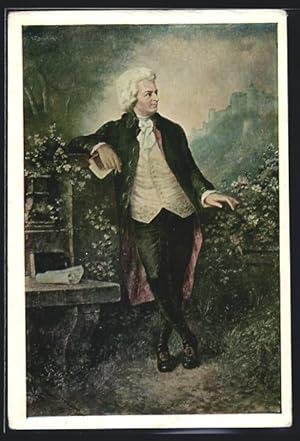 Bild des Verkufers fr Ansichtskarte Portrait des Komponisten W. A. Mozart zum Verkauf von Bartko-Reher