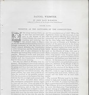 Seller image for Daniel Webster: Webster As The Defender Of The Constitution for sale by Legacy Books II