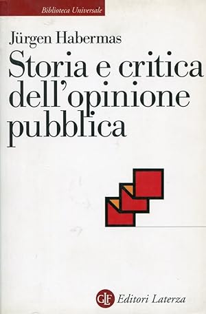 Bild des Verkufers fr Storia e critica dell'opinione pubblica zum Verkauf von Studio Bibliografico Marini