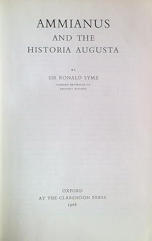 Immagine del venditore per Ammianus and the historia augusta venduto da Librodifaccia