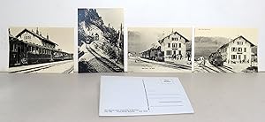 6 cartes postales anciennes - Chemin de fer Yverdon-Sainte-Croix.