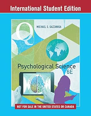Bild des Verkufers fr Psychological Science with Ebook and InQuizitive ISE " International Student Edition 6e zum Verkauf von WeBuyBooks 2