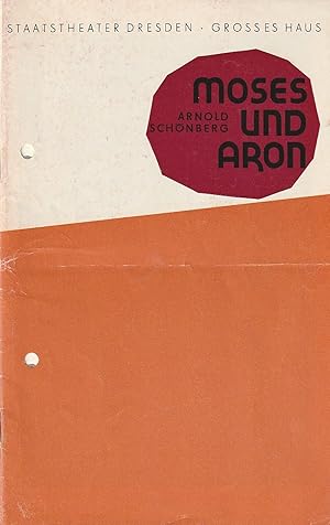 Image du vendeur pour Programmheft Arnold Schnberg MOSES UND ARON Premiere 26. April 1975 Groes Haus Spielzeit 1974 / 75 mis en vente par Programmhefte24 Schauspiel und Musiktheater der letzten 150 Jahre