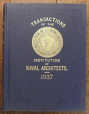 Image du vendeur pour Transactions of the Institution of Naval Architects 1937 Volume LXXIX mis en vente par Tombland Bookshop
