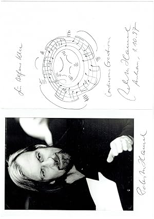 Seller image for Eigenh. musikalisches Albumblatt mit Widmung, Unterschrift und Datierung in Klappkarte. for sale by Kotte Autographs GmbH