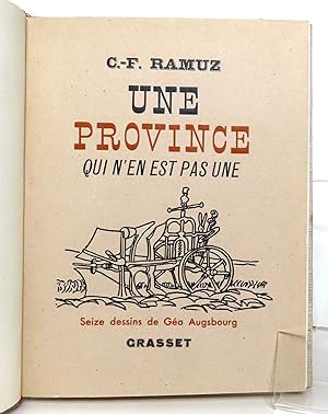 Seller image for Une province qui n'en est pas une. for sale by La Bergerie