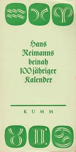 Seller image for Hans Reimanns beinah 100jähriger Kalender for sale by Die Buchgeister