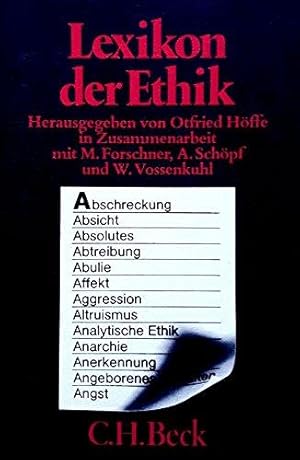 Seller image for Lexikon der Ethik. for sale by Die Buchgeister