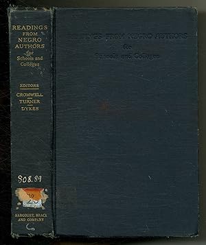 Seller image for Readings From Negro Authors for Schools and Colleges with A Bibliography of Negro Literature for sale by Between the Covers-Rare Books, Inc. ABAA