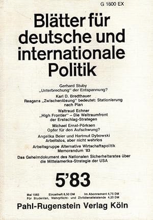 Image du vendeur pour Bltter fr deutsche und internationale Politik Heft 5/83 (28. Jahrgang) mis en vente par Versandantiquariat Nussbaum