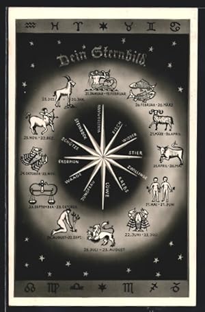 Image du vendeur pour Ansichtskarte Dein Sternbild, Sternzeichen, Astrologie, Horoskop mis en vente par Bartko-Reher