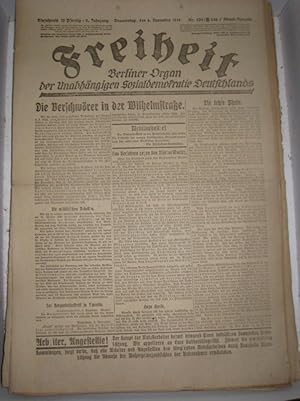 Die Freiheit. 2. Jahrgang 1919. Berliner Organ der Unabhängigen Sozialdemokratischen Partei Deuts...