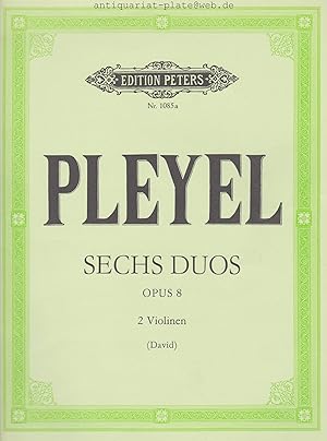 Bild des Verkufers fr Sechs Duos. Opus 68. 2 Violinen. (David). Bestell Nr.1085a. zum Verkauf von Antiquariat-Plate