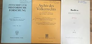 Volkerrecht. 3 Sonderdrucke. Mit handschriflicher Widmung des Verfassers.