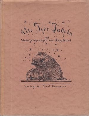 Bild des Verkufers fr Alte Tier Fabeln. Mit Steinzeichnungen von August Gaul. zum Verkauf von Altstadt Antiquariat Goslar