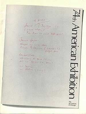 Bild des Verkufers fr 74th American Exhibition. The Art Institute of Chi-cago 19.6.-1.8.82. zum Verkauf von Paule Leon Bisson-Millet