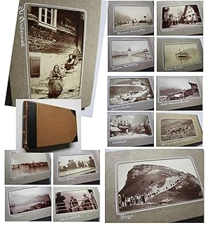 Bild des Verkufers fr Fine Photographs Album A HOLIDAY IN SWITZERLAND Suisse with photos of Lucerne, The Oxenstrasse, Weggis, Rigi, Andermatt, The Rhone Glacier, Grindewald, Faulhorn, The Eiger, Thun, Interlaken, Basle, and more etc, circa 1907 zum Verkauf von Andrew Cox PBFA