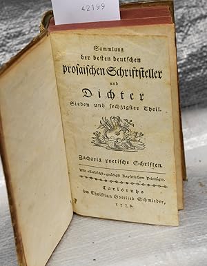 Bild des Verkufers fr Poetische Schriften - fnfter und sechster Theil (= Sammlung der besten deutschen prosaischen Schriftsteller und Dichter sieben und sechzigster Theil) zum Verkauf von Antiquariat Hoffmann