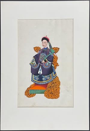Art Box with 9 Original Paintings on Rice Paper of Chinese Costumes