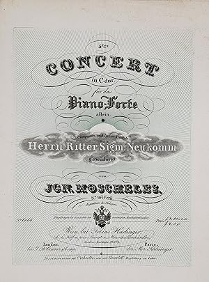 Image du vendeur pour 5tes Concert in C-dur fr das Piano-Forte allein. seinem Freunde Herrn Ritter Sigm. Neukomm gerwidmet. 87tes Werk. Ausgabe fr Klavier-Solo (Tutti-Stellen in Kleinstich). mis en vente par Musik-Antiquariat Heiner Rekeszus