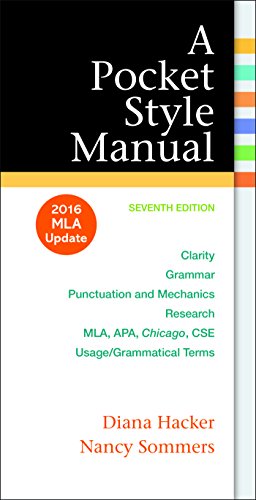 Imagen del vendedor de A Pocket Style Manual: 2016 MLA Update a la venta por ICTBooks