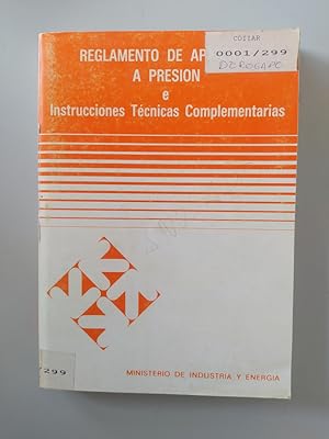 Imagen del vendedor de Reglamento de aparatos a presin e instrucciones tcnicas complementarias. a la venta por TraperaDeKlaus