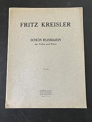 Immagine del venditore per Schon Rosmarin for Violin & Piano venduto da Sheapast Art and Books