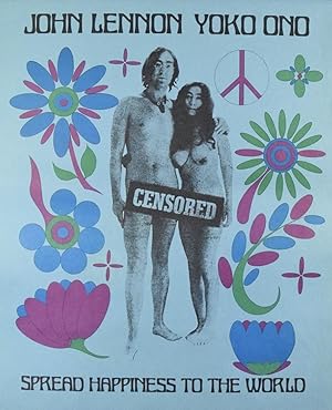 John Lennon and Yoko Ono "Spread Happiness to the World" Poster