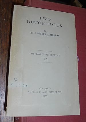 Two Dutch Poets, The Taylorian Lecture 1936