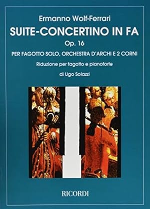 Seller image for SUITE - CONCERTINO IN FA OPUS 16 BASSON for sale by WeBuyBooks