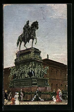 Bild des Verkufers fr Ansichtskarte Berlin, Denkmal Friedrich der Grosse zum Verkauf von Bartko-Reher