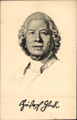 Bild des Verkufers fr Knstler Ansichtskarte / Postkarte Christoph Willibald Gluck, Komponist, Portrait zum Verkauf von akpool GmbH