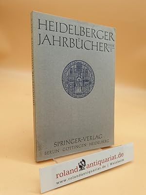 Imagen del vendedor de Heidelberger Jahrbcher, Band 2 (1958) a la venta por Roland Antiquariat UG haftungsbeschrnkt