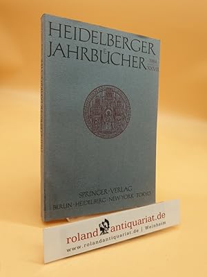 Bild des Verkufers fr Heidelberger Jahrbcher, Band 28 (1984) zum Verkauf von Roland Antiquariat UG haftungsbeschrnkt