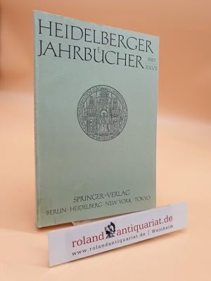 Bild des Verkufers fr Heidelberger Jahrbcher, Band 27 (1983) zum Verkauf von Roland Antiquariat UG haftungsbeschrnkt