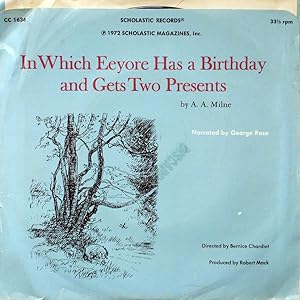 Bild des Verkufers fr In Which Eeyore Has A Birthday and Gets Two Presents [7" 33 rpm Vinyl] zum Verkauf von Kayleighbug Books, IOBA