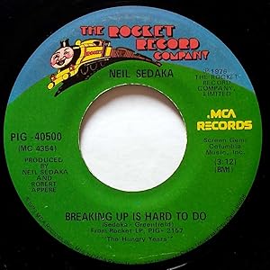 Seller image for Breaking Up Is Hard To Do / Nana's Song [7" 45 rpm Single] for sale by Kayleighbug Books, IOBA