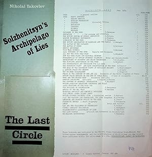 2 vols.-1-Solzhenitsyn's Archipelago of Lies and 2-The Last Circle