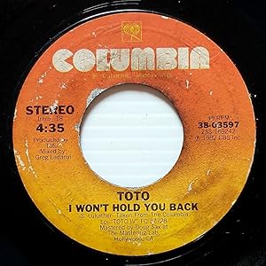 Seller image for I Won't Hold You Back / Afraid of Love [7" 45 rpm Single] for sale by Kayleighbug Books, IOBA