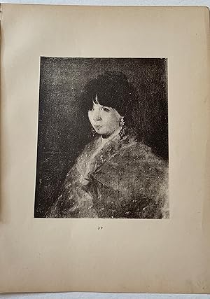 Fotograbado de Joven con manton gris, copia de Francisco de Goya
