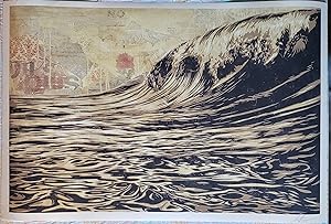 Obey Dark Wave (poster SIGNED Offset Lithograph by Shepard Fairey)