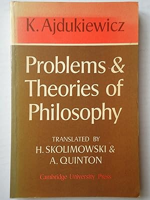 Seller image for PROBLEMS AND THEORIES OF PHILOSOPHY for sale by GfB, the Colchester Bookshop