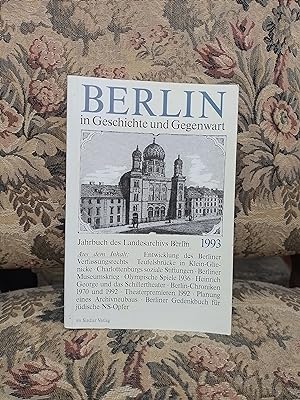 Bild des Verkufers fr Berlin in Geschichte und Gegenwart 1993. Jahrbuch des Landesarchivs Berlin zum Verkauf von Homeless Books