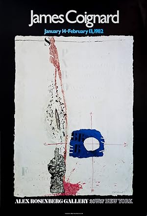 1982 American Exhibition Poster James Coignard, Alex Rosenberg Gallery (New York)