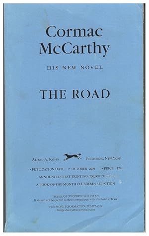 Seller image for THE ROAD [Uncorrected Proof] for sale by Arundel Books