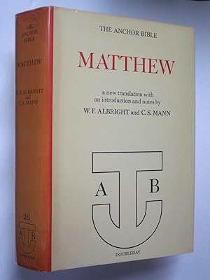 Seller image for The Anchor Bible: Matthew for sale by Bookworks [MWABA, IOBA]