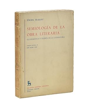 Immagine del venditore per SEMIOLOGA DE LA OBRA LITERARIA. GLOSEMTICA Y TEORA DE LA LITERATURA venduto da Librera Monogatari