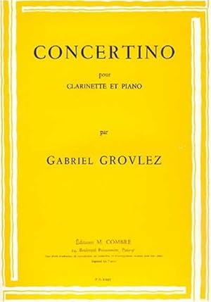 Bild des Verkufers fr Concertino (clarinet and piano) zum Verkauf von WeBuyBooks