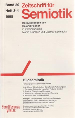 Seller image for Zeitschrift fr Semiotik, Bd. 20, Heft 3-4, 1998. Bildsemiotik. Hgg. von Brries Blanke. for sale by Fundus-Online GbR Borkert Schwarz Zerfa