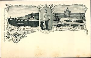 Ansichtskarte / Postkarte Wien, Kaiser Franz Joseph I., KuK Hofmuseum, Heldenplatz